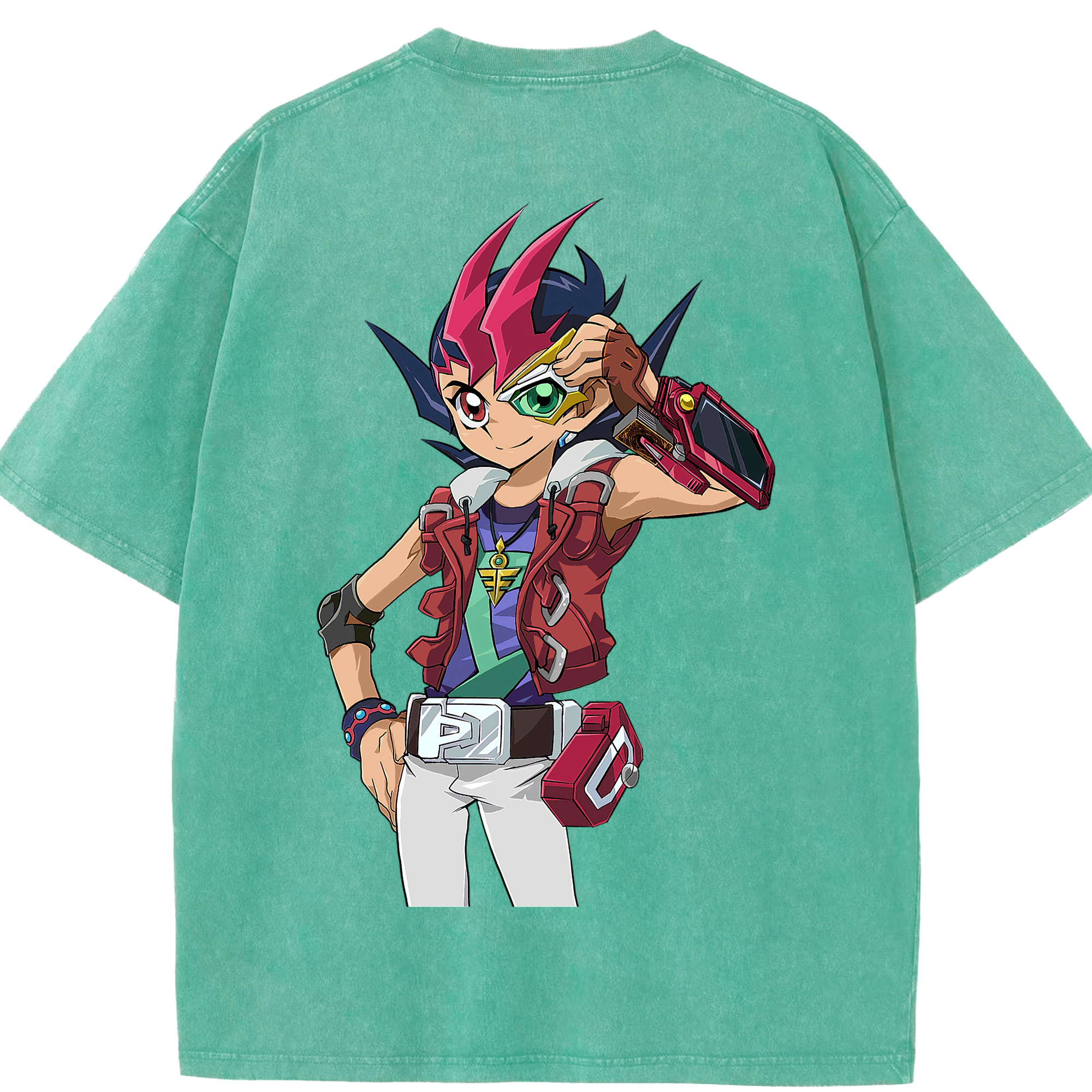 （画像用） 遊☆戯☆王 Yu-Gi-Oh! 綿100% ヴィンテージ風 半袖Tシャツ（背面プリント）